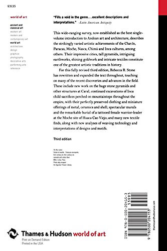 Art of the Andes: From Chavín to Inca (World of Art) — back cover