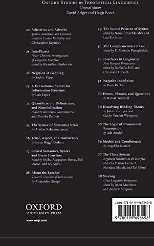 Telicity, Change, and State: A Cross-Categorial View of Event Structure (Oxford Studies in Theoretical Linguistics)
