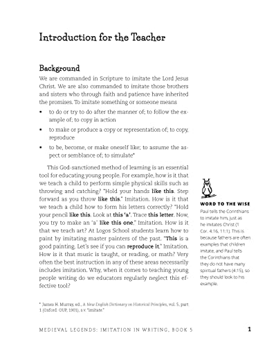Imitation in Writing: Medieval Legends