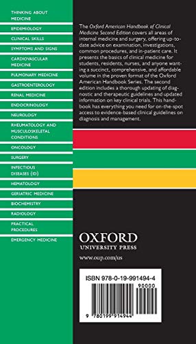 Oxford American Handbook of Clinical Medicine (Oxford American Handbooks of Medicine)