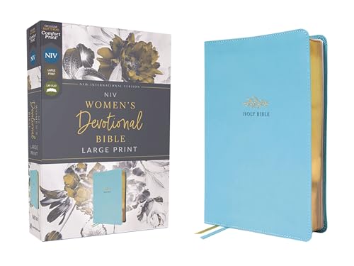 NIV, Women's Devotional Bible (By Women, for Women), Large Print, Leathersoft, Teal, Comfort Print