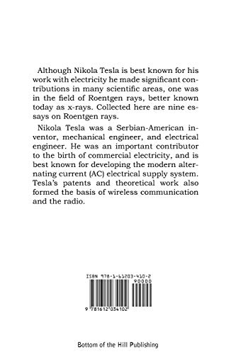 Tesla's Essays On Roentgen Rays — back cover