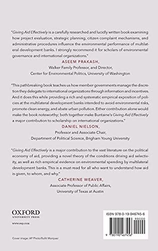 Giving Aid Effectively: The Politics of Environmental Performance and Selectivity at Multilateral Development Banks