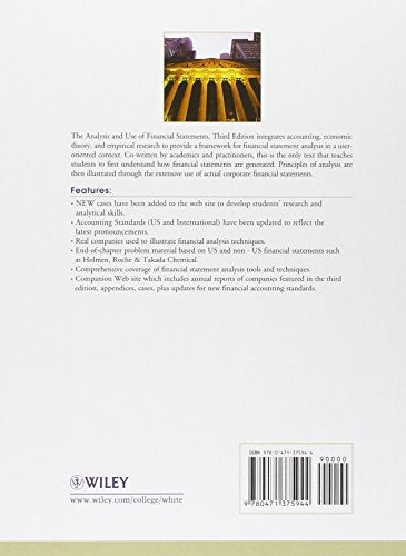 The Analysis and Use of Financial Statements by White, Geral