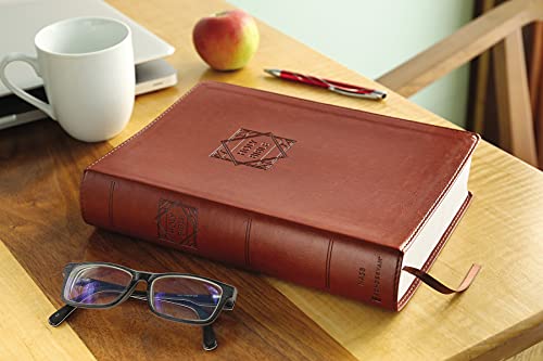 NASB, Super Giant Print Reference Bible (Font Size: 16.5-point), Leathersoft, Brown, Red Letter, 1995 Text, Comfort Print