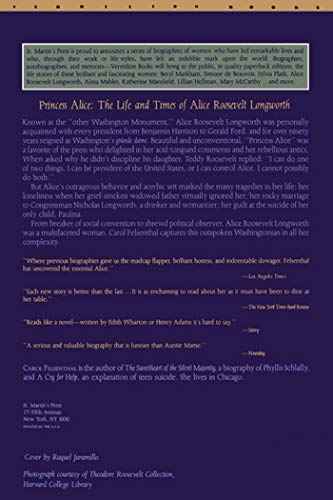 Princess Alice: The Life and Times of Alice Roosevelt Longworth (Vermilion Books)