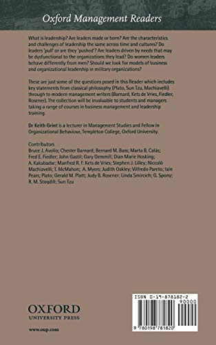 Leadership: Classical, Contemporary, and Critical Approaches (Oxford Management Readers)