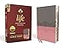 NIV, Life Application Study Bible, Third Edition, Large Print, Leathersoft, Gray/Pink, Red Letter, Thumb Indexed