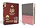 NIV, Life Application Study Bible, Third Edition, Large Print, Leathersoft, Gray/Pink, Red Letter, Thumb Indexed