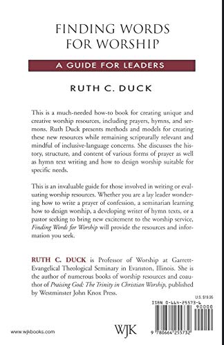 Finding Words For Worship: A Guide For Leaders