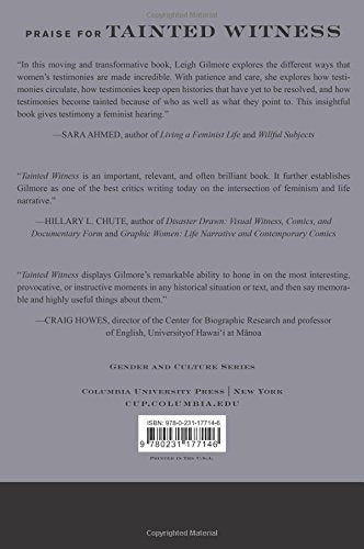 Tainted Witness: Why We Doubt What Women Say About Their Lives (Gender and Culture Series)