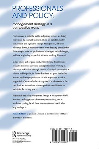Professionals and Policy: Management Strategy in a Competitive World