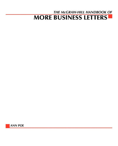 The McGraw-Hill Handbook of More Business Letters
