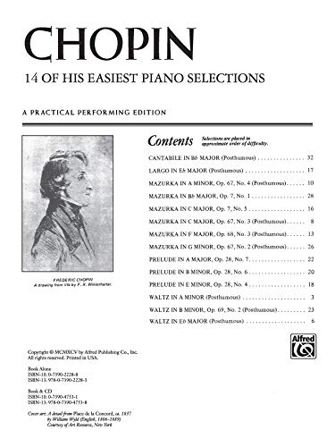 Chopin -- 14 of His Easiest Piano Selections: A Practical Performing Edition (Alfred Masterwork Edition)