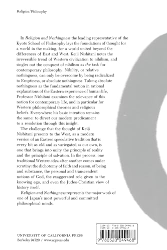 Religion and Nothingness (Nanzan Studies in Religion and Culture) (Volume 1)