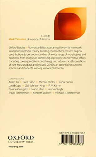 Oxford Studies in Normative Ethics Volume 10