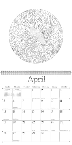 Johanna Basford's 2026 Coloring Wall Calendar