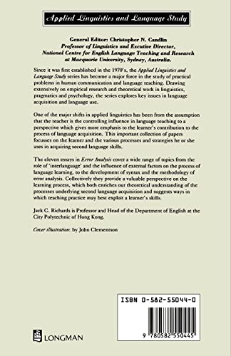 Error Analysis: Perspectives on Second Language Acquisition (Applied Linguistics and Language Study)