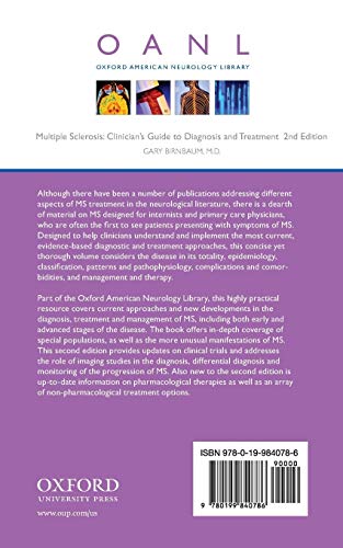Multiple Sclerosis: Clinician's Guide To Diagnosis And Treatment (Oxford American Neurology Library)