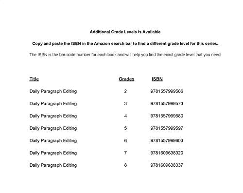 Daily Paragraph Editing, Grade 5 Teacher Edition