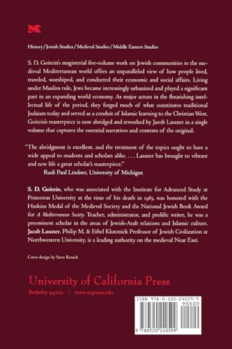 Mediterranean Society, An Abridgment in One Volume by S. D.