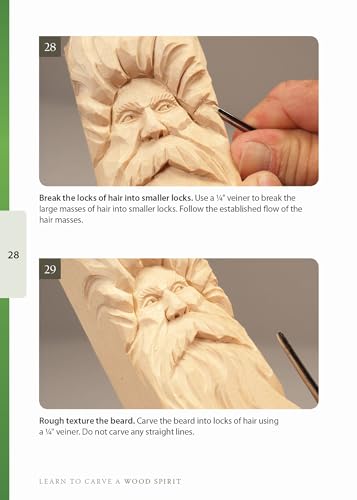 Learn to Carve a Wood Spirit in 30 Steps (Fox Chapel Publishing) Harold Enlow's Whittling and Carving Tips [Booklet Only] Step-by-Step Instructions and Photos to Woodcarving Your Own Green Man