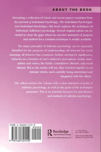 Techniques in Adlerian Psychology