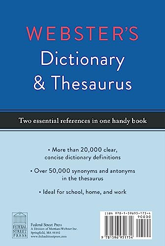 Webster's Dictionary & Thesaurus, Newest Edition