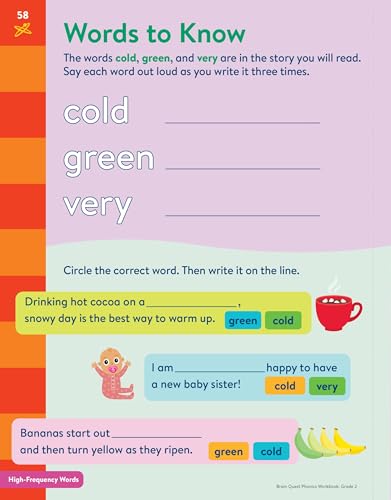 Brain Quest Phonics Workbook: Grade 2