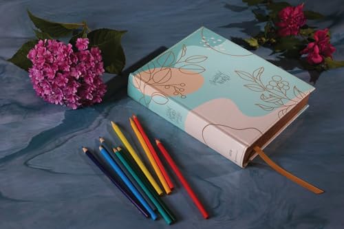 NIV, Beautiful Word Coloring Bible, Large Print, Leathersoft over Board, Teal: Hundreds of Verses to Color