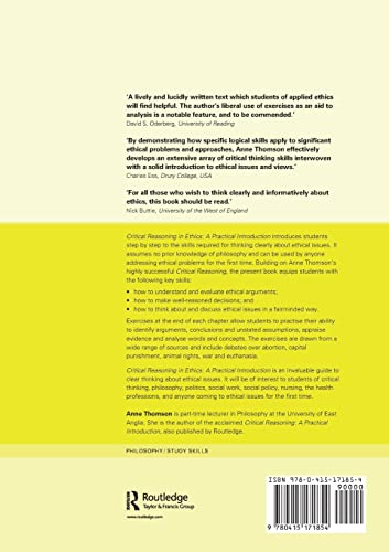 Critical Reasoning in Ethics