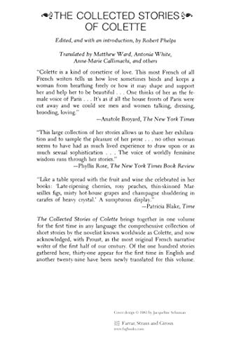 The Collected Stories of Colette