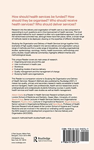 Studying the Organisation and Delivery of Health Services: A Reader (Social Aspects of AIDS Series)