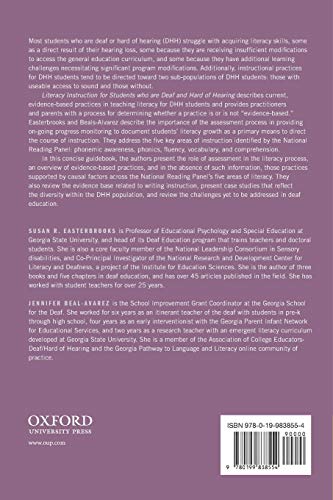 Literacy Instruction for Students who are Deaf and Hard of Hearing (Professional Perspectives On Deafness: Evidence and Applications)