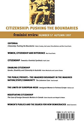 Citizenship: Pushing the Boundaries (Feminist Review, 57)