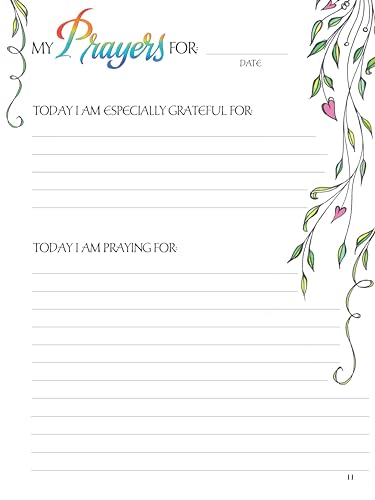 My Prayer Journal (Quiet Fox Designs) Inspiring, Faith-Based Guided Journal; Thoughtful Questions, Color Illustrations, Uplifting Thoughts, and Scripture Passages; Lined Pages for Journaling