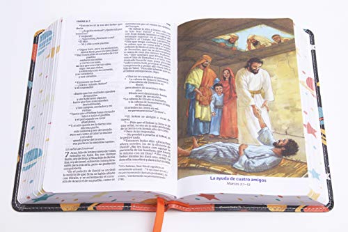 NVI Biblia Luz en mi camino cohetes, multicolor smil piel (Spanish Edition)