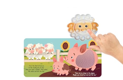Fidgimals Little Sheep Animal Baby Book  Sensory Board Book with Pop It Fidget Toys, Perfect Sensory Toys for Toddlers I Baby Books I Your Sensory Fidget Friend