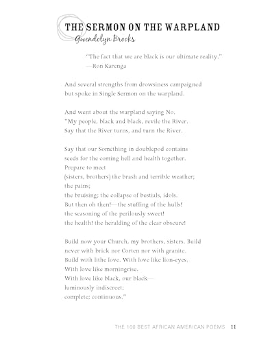 The 100 Best African American Poems: A Black Poetry Collection