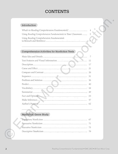 Evan-Moor Reading Comprehension Fundamentals, Grade 3