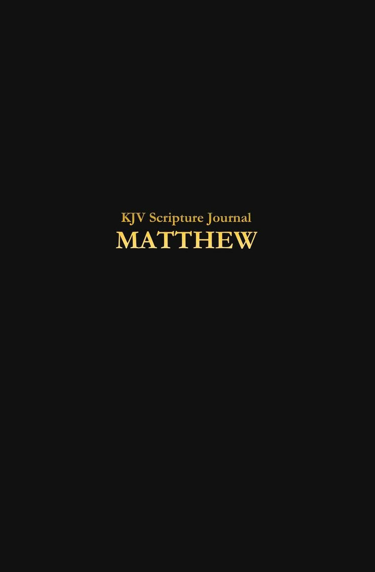 KJV Scripture Journal: Matthew