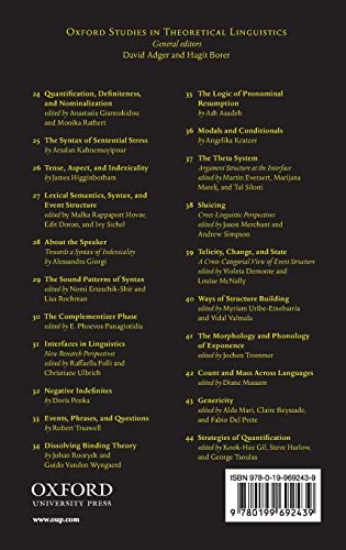 Strategies of Quantification (Oxford Studies in Theoretical Linguistics)
