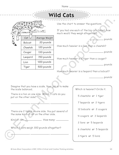 Critical & Creative Thinking Activities, Grade 4 (Critical and Creative Thinking Activities)