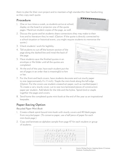 Cursive Writing Practice: Inspiring Quotes: Reproducible Activity Pages With Motivational and Character-Building Quotes That Make Handwriting Practice Meaningful
