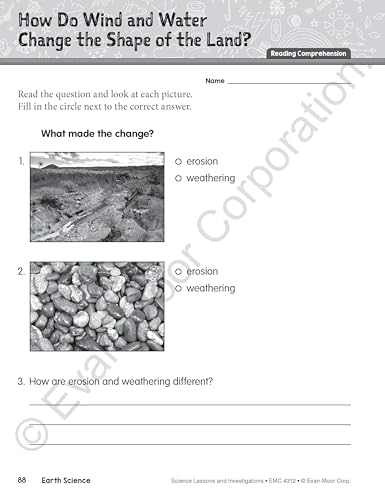Evan-Moor Science Lessons and Investigations, Grade 2, Homeschool and Classroom Teaching Resource Workbook, Reproducible Worksheets, Observe, Analyze, ... Physical (Science Lessons & Investigations)
