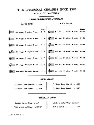 The Liturgical Organist, Vol 2: Easy Compositions -- Preludes/Interludes/Postludes for Pipe or Reed Organ with Hammond Registrations