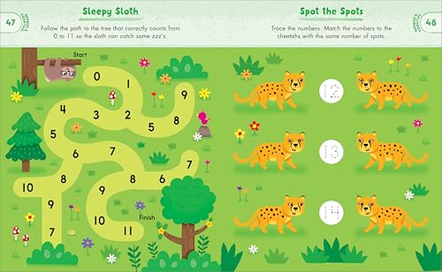Kindergarten Activity Book: Zoo Animals: 75 Games to Practice Early Reading, Writing, and Math Skills (School Skills Activity Books)