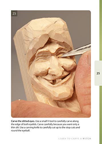 Witch Study Stick Kit (Learn to Carve Faces with Harold Enlow): Learn to Carve a Witch Booklet & Witch Study Stick (Fox Chapel Publishing) Hand-Cast Resin Study Stick and Step-by-Step Instructions