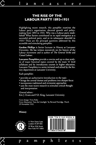 The Rise of the Labour Party 1893-1931 (Lancaster Pamphlets)