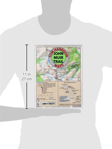 John Muir Trail Map-Pack: Shaded Relief Topo Maps (Tom Harrison Maps) — back cover